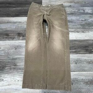 LL Bean Tan Mens 38x33 Straight Classic Fit Cotton Corduroy Pants Trousers